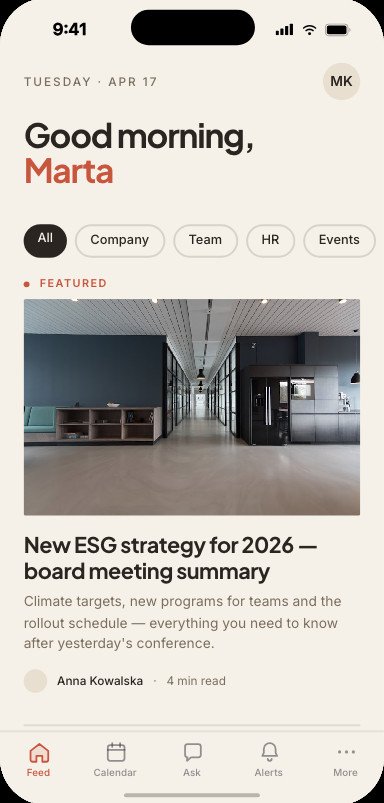 The app in English