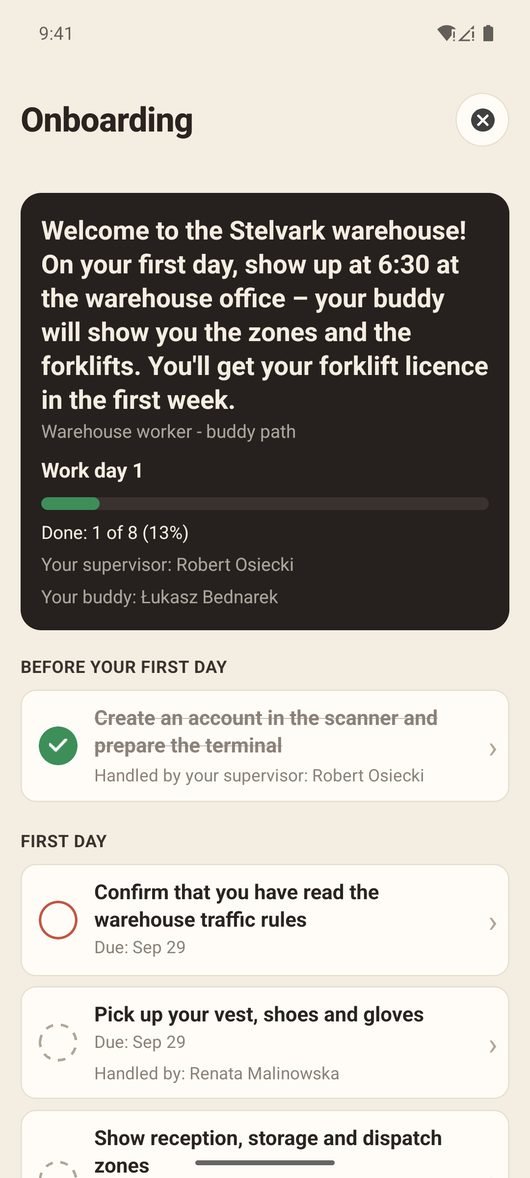 Onboarding of a new employee